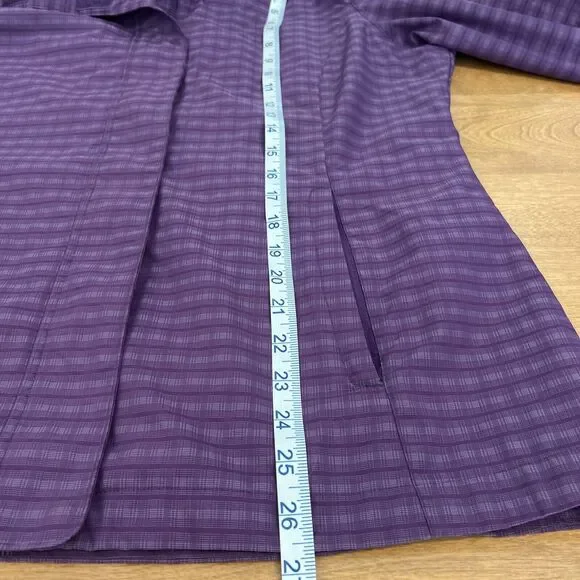Tri Mountain Lightweight Jacket Women's Size Large Purple Gray Plaid EUC - Picture 4 of 11